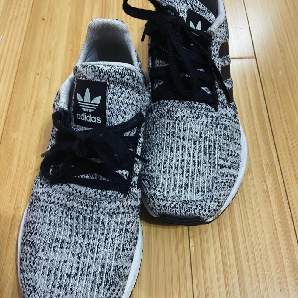 Adidas Women's Black and White Sneakers